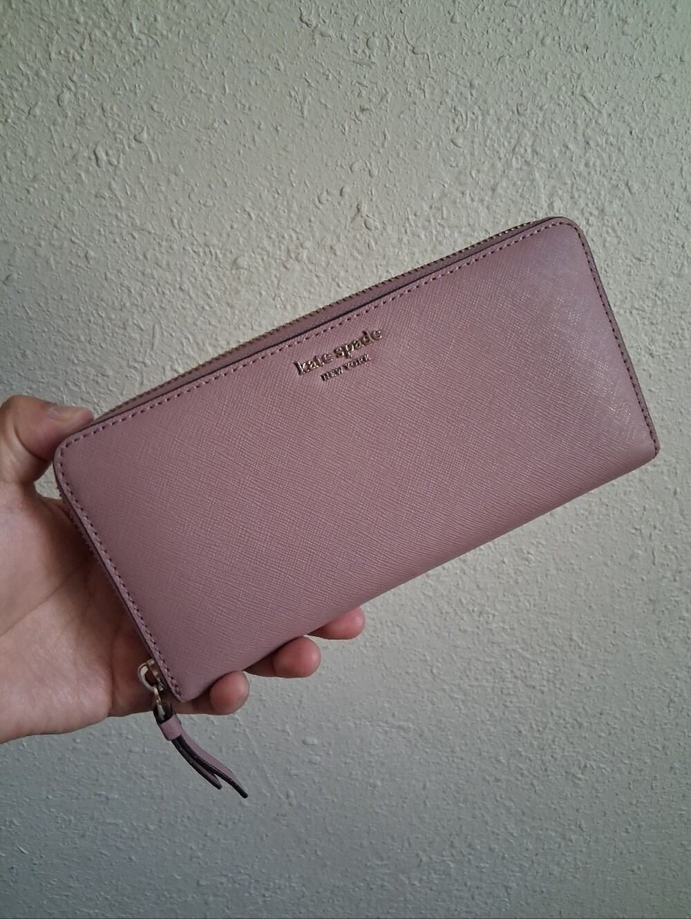 Kate Spade Blush Pink Long Zipper Wallet